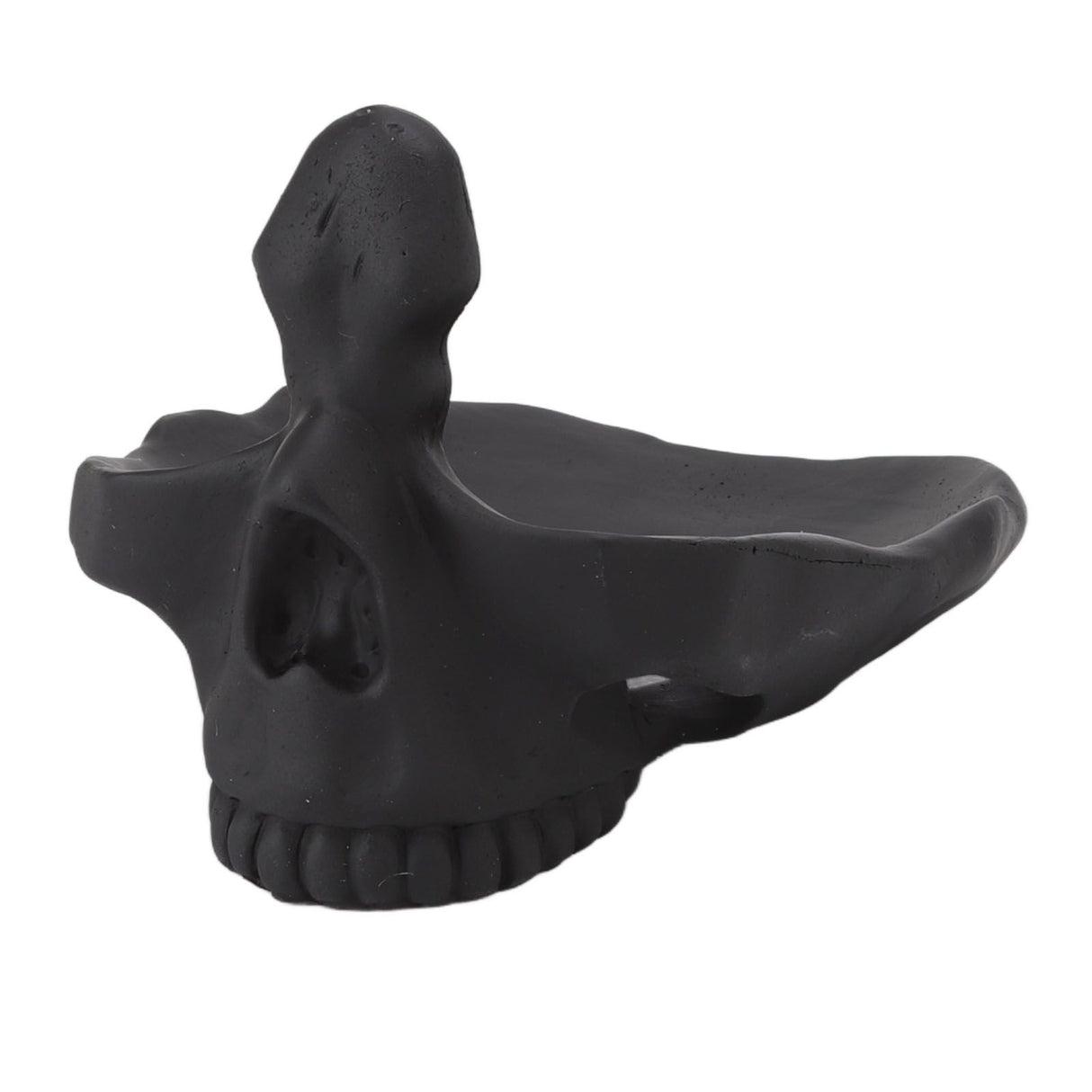 Skull Glasses Stand Lifelike Scratch Resistant Practical Statue Eyeglasses Holder with Storage Tray for Home Black