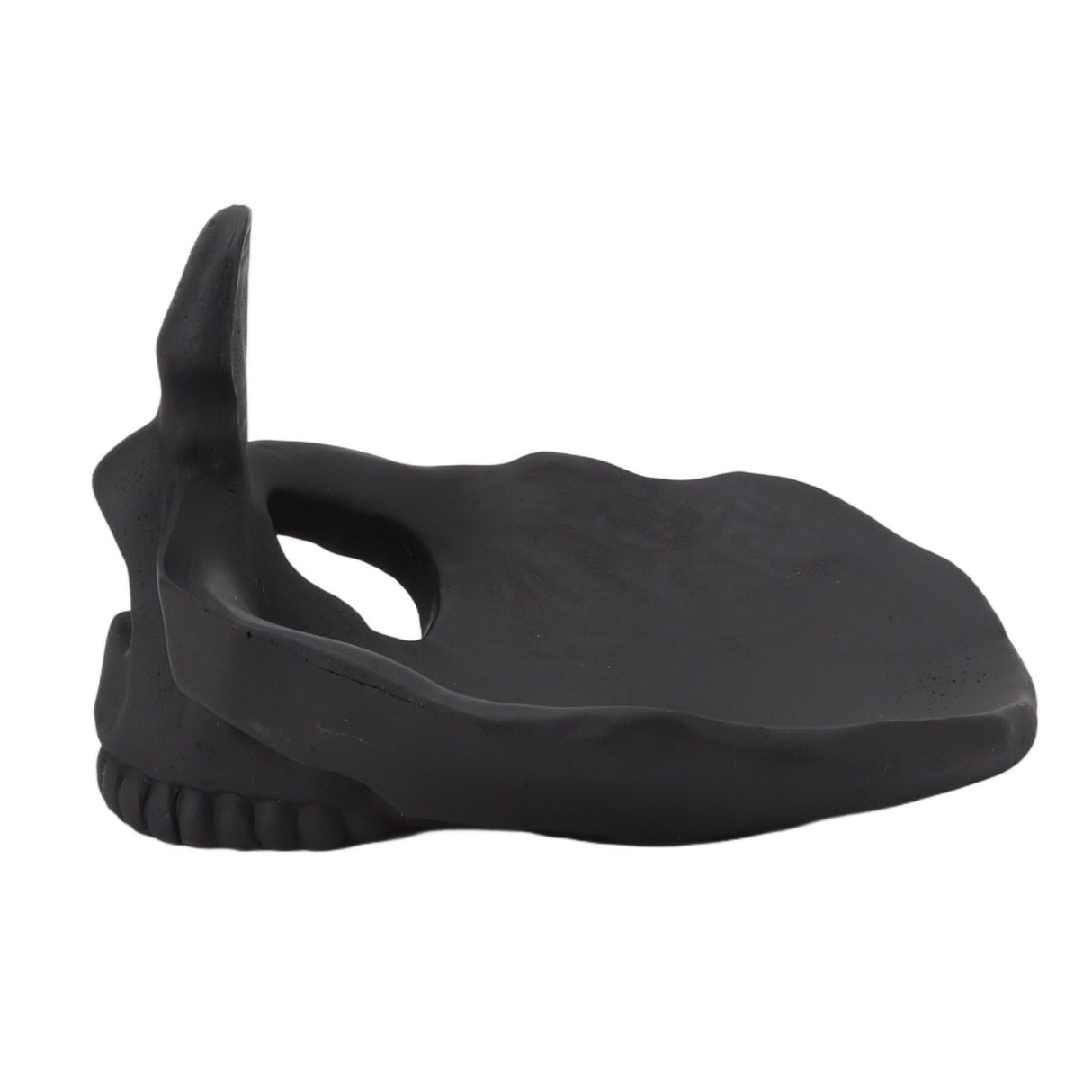Skull Glasses Stand Lifelike Scratch Resistant Practical Statue Eyeglasses Holder with Storage Tray for Home Black