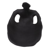 Skull Glasses Stand Lifelike Scratch Resistant Practical Statue Eyeglasses Holder with Storage Tray for Home Black