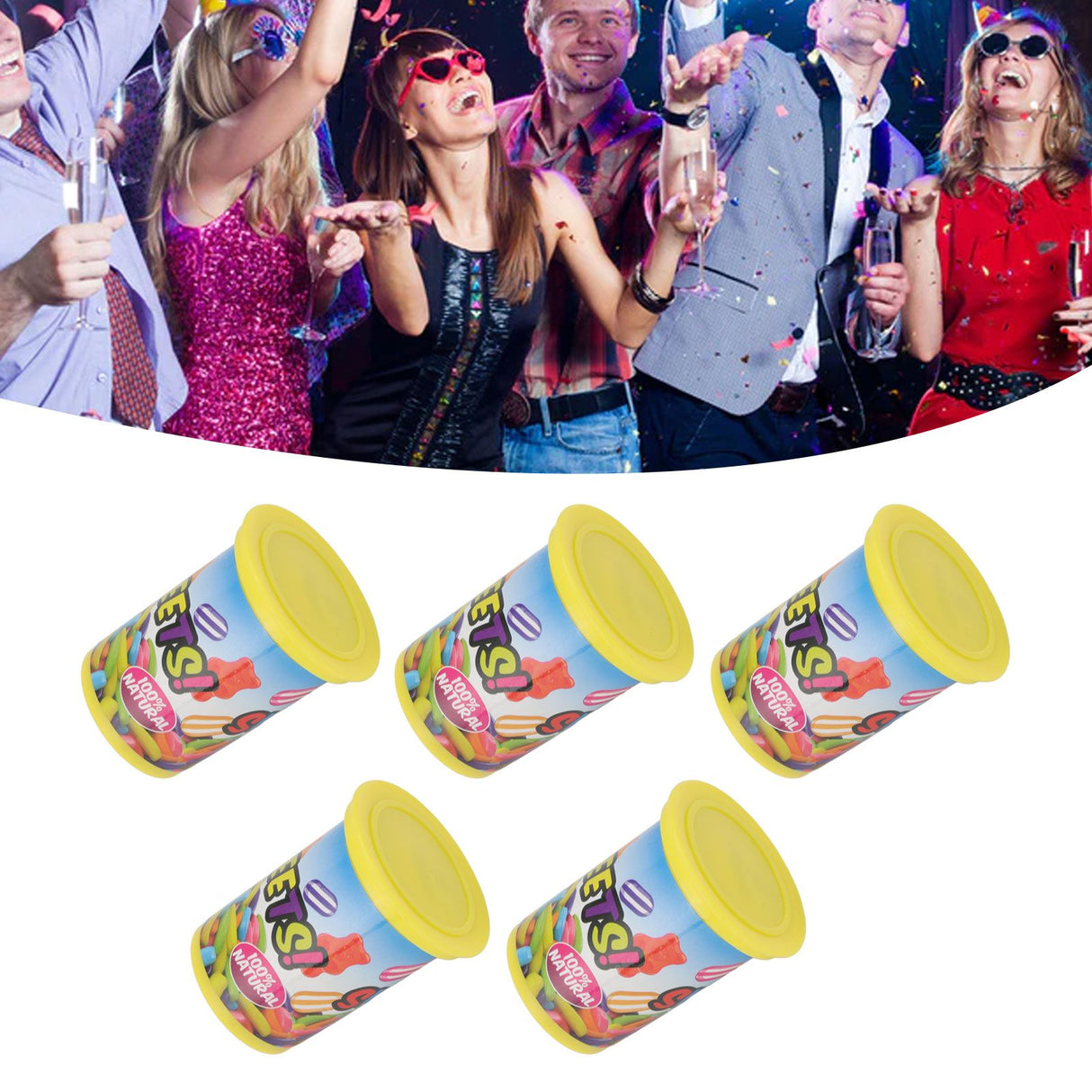 5Pcs Candy Snake Can Prank Jokes Toy Jump Spring Snake Toy Trick Fun Joke Toys for Halloween Carnival Party Supplies 6.1x5cm / 2.4x2.0in