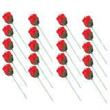 20 Pcs Flame Appearing Rose Exquisite Flower Rose Tricks Toys Professional Magician Props for Parties Performances