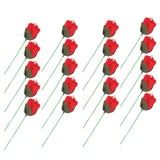 20 Pcs Flame Appearing Rose Exquisite Flower Rose Tricks Toys Professional Magician Props for Parties Performances - Side View