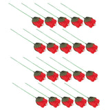 20 Pcs Flame Appearing Rose Exquisite Flower Rose Tricks Toys Professional Magician Props for Parties Performances - Top-Down View