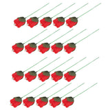 20 Pcs Flame Appearing Rose Exquisite Flower Rose Tricks Toys Professional Magician Props for Parties Performances - 45-Degree Angle