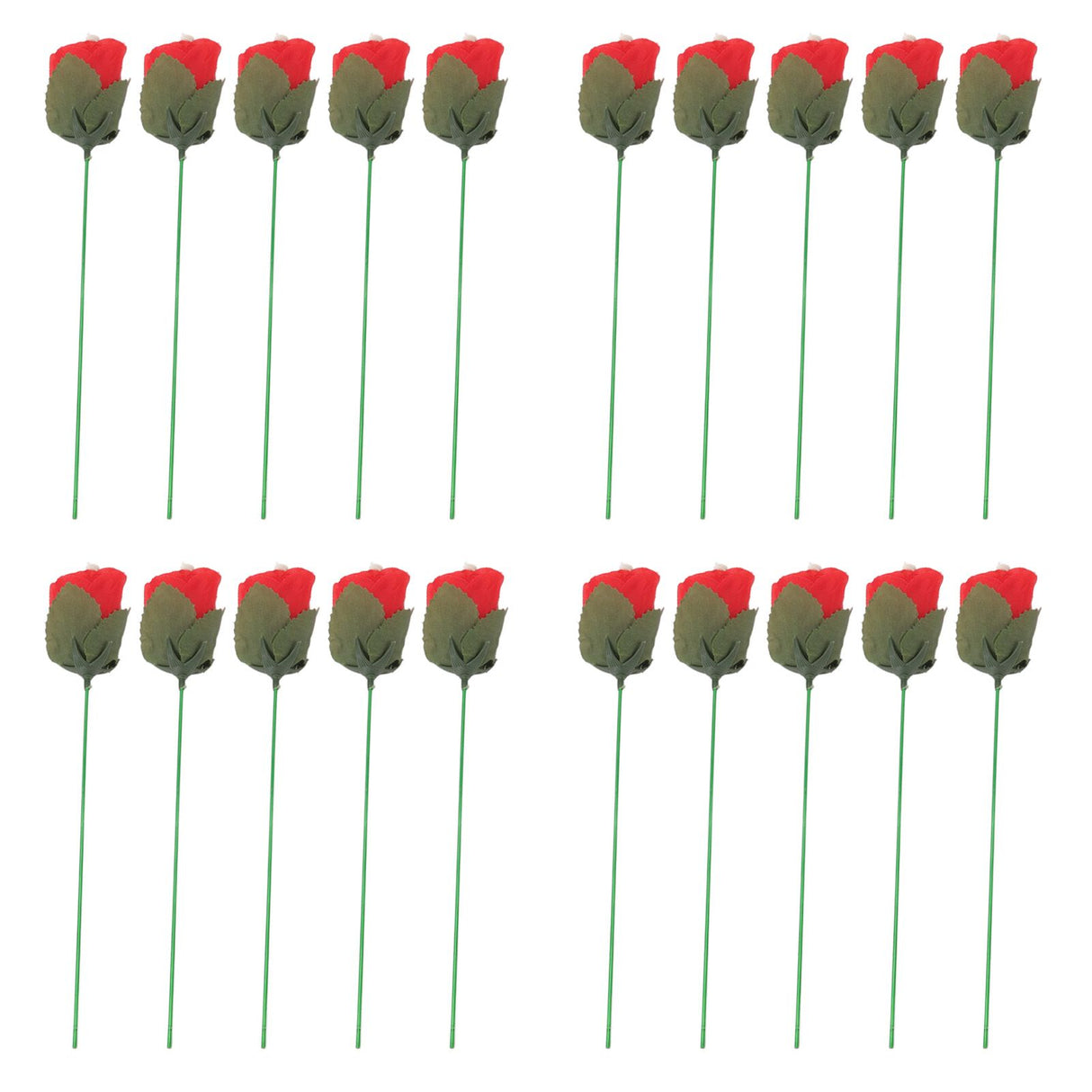 20 Pcs Flame Appearing Rose Exquisite Flower Rose Tricks Toys Professional Magician Props for Parties Performances