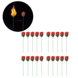 20 Pcs Flame Appearing Rose Exquisite Flower Rose Tricks Toys Professional Magician Props for Parties Performances