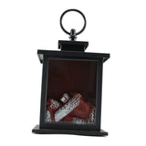 LED Flame Lantern Light Fashionable Retro Lantern Hanging Lamp for Christmas Decoration Square Flame Lamp, M