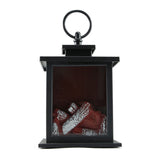 LED Flame Lantern Light Fashionable Retro Lantern Hanging Lamp for Christmas Decoration Square Flame Lamp, M - Top-Down View