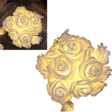 LED Rose Flower String Light Simulated Rose Flower Fairy String Lights for Wedding Home Party Decoration 20 Lamps 9.8ft - 45-Degree Angle