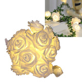 LED Rose Flower String Light Simulated Rose Flower Fairy String Lights for Wedding Home Party Decoration 20 Lamps 9.8ft