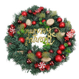 Artificial Christmas Wreath for Front Door Pine Needle Red Candy Christmas Garland Decorations for Home Mall Shopwindow - Side View