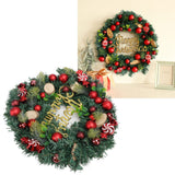 Artificial Christmas Wreath for Front Door Pine Needle Red Candy Christmas Garland Decorations for Home Mall Shopwindow - Extra Image