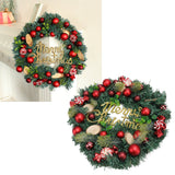 Artificial Christmas Wreath for Front Door Pine Needle Red Candy Christmas Garland Decorations for Home Mall Shopwindow - Extra Image