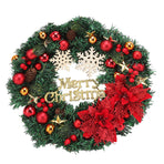 Christmas Wreath Snow Pine Cone Xmas Ball Wreath for Indoor Outdoor Holiday Decorations