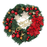 Christmas Wreath Snow Pine Cone Xmas Ball Wreath for Indoor Outdoor Holiday Decorations