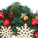 Christmas Wreath Snow Pine Cone Xmas Ball Wreath for Indoor Outdoor Holiday Decorations - Extra Image