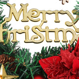Christmas Wreath Snow Pine Cone Xmas Ball Wreath for Indoor Outdoor Holiday Decorations