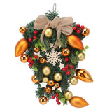 Christmas Wreath Handcrafted Exquisite Reusable Christmas Wreath Pendant Christmas Door Wreath for Fireplace Window