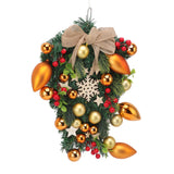 Christmas Wreath Handcrafted Exquisite Reusable Christmas Wreath Pendant Christmas Door Wreath for Fireplace Window