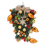 Christmas Wreath Handcrafted Exquisite Reusable Christmas Wreath Pendant Christmas Door Wreath for Fireplace Window