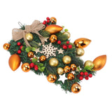 Christmas Wreath Handcrafted Exquisite Reusable Christmas Wreath Pendant Christmas Door Wreath for Fireplace Window - Close-Up Angle