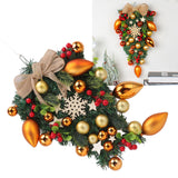 Christmas Wreath Handcrafted Exquisite Reusable Christmas Wreath Pendant Christmas Door Wreath for Fireplace Window