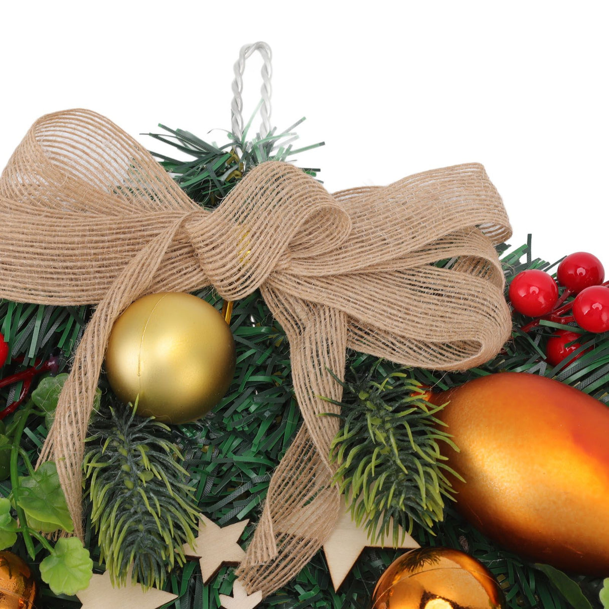 Christmas Wreath Handcrafted Exquisite Reusable Christmas Wreath Pendant Christmas Door Wreath for Fireplace Window