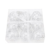 9Pcs Christmas Ball Ornaments Exquisite Plastic Shatterproof Hanging Christmas Tree Ornaments for Home Silver