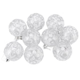 9Pcs Christmas Ball Ornaments Exquisite Plastic Shatterproof Hanging Christmas Tree Ornaments for Home Silver