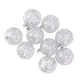 9Pcs Christmas Ball Ornaments Exquisite Plastic Shatterproof Hanging Christmas Tree Ornaments for Home Silver