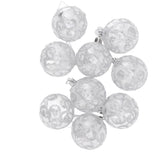 9Pcs Christmas Ball Ornaments Exquisite Plastic Shatterproof Hanging Christmas Tree Ornaments for Home Silver - Rear View