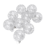 9Pcs Christmas Ball Ornaments Exquisite Plastic Shatterproof Hanging Christmas Tree Ornaments for Home Silver - Close-Up Angle