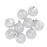 9Pcs Christmas Ball Ornaments Exquisite Plastic Shatterproof Hanging Christmas Tree Ornaments for Home Silver