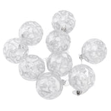 9Pcs Christmas Ball Ornaments Exquisite Plastic Shatterproof Hanging Christmas Tree Ornaments for Home Silver - Extra Image