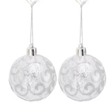 9Pcs Christmas Ball Ornaments Exquisite Plastic Shatterproof Hanging Christmas Tree Ornaments for Home Silver - Extra Image