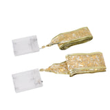 2 Pcs Christmas Ribbon String Lights Fairy Lights Christmas Tree Lights for Decorations Golden Warm Light 5cm 3.8cm