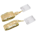 2 Pcs Christmas Ribbon String Lights Fairy Lights Christmas Tree Lights for Decorations Golden Warm Light 5cm 3.8cm - Extra Image