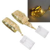 2 Pcs Christmas Ribbon String Lights Fairy Lights Christmas Tree Lights for Decorations Golden Warm Light 5cm 3.8cm