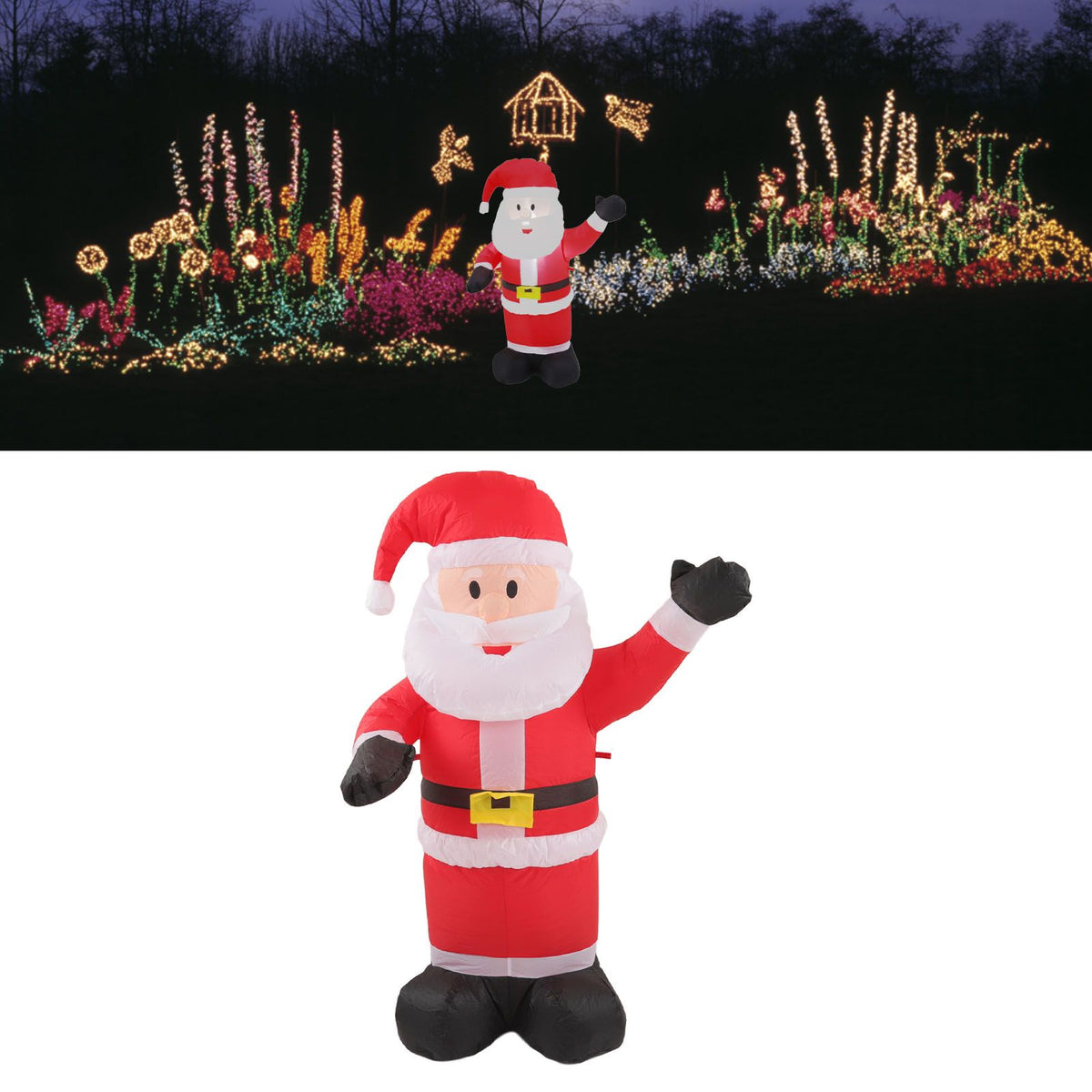 Christmas Inflatable Santa Waterproof Tear Resistance Inflatable Santa Decoration with LED Lights 100-240V AU Plug