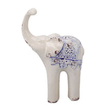 Elephant Ceramic Decor Safe Round Slippy Exquisite Porcelain Elephant Sculpture for Home Office Ornament S