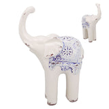 Elephant Ceramic Decor Safe Round Slippy Exquisite Porcelain Elephant Sculpture for Home Office Ornament S - Extra Image
