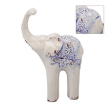 Elephant Ceramic Decor Safe Round Slippy Exquisite Porcelain Elephant Sculpture for Home Office Ornament S