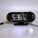 Projection Alarm Clock USB Powered Mirror Display Design High Brightness LED Light Source Ceiling Digital Alarm Clock - Extra Image