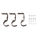 3Pcs Curtain Rod Hook Holder Iron Bracket Universal Design Home Decoration for Bedroom