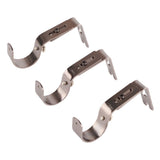 3Pcs Curtain Rod Hook Holder Iron Bracket Universal Design Home Decoration for Bedroom - Top-Down View
