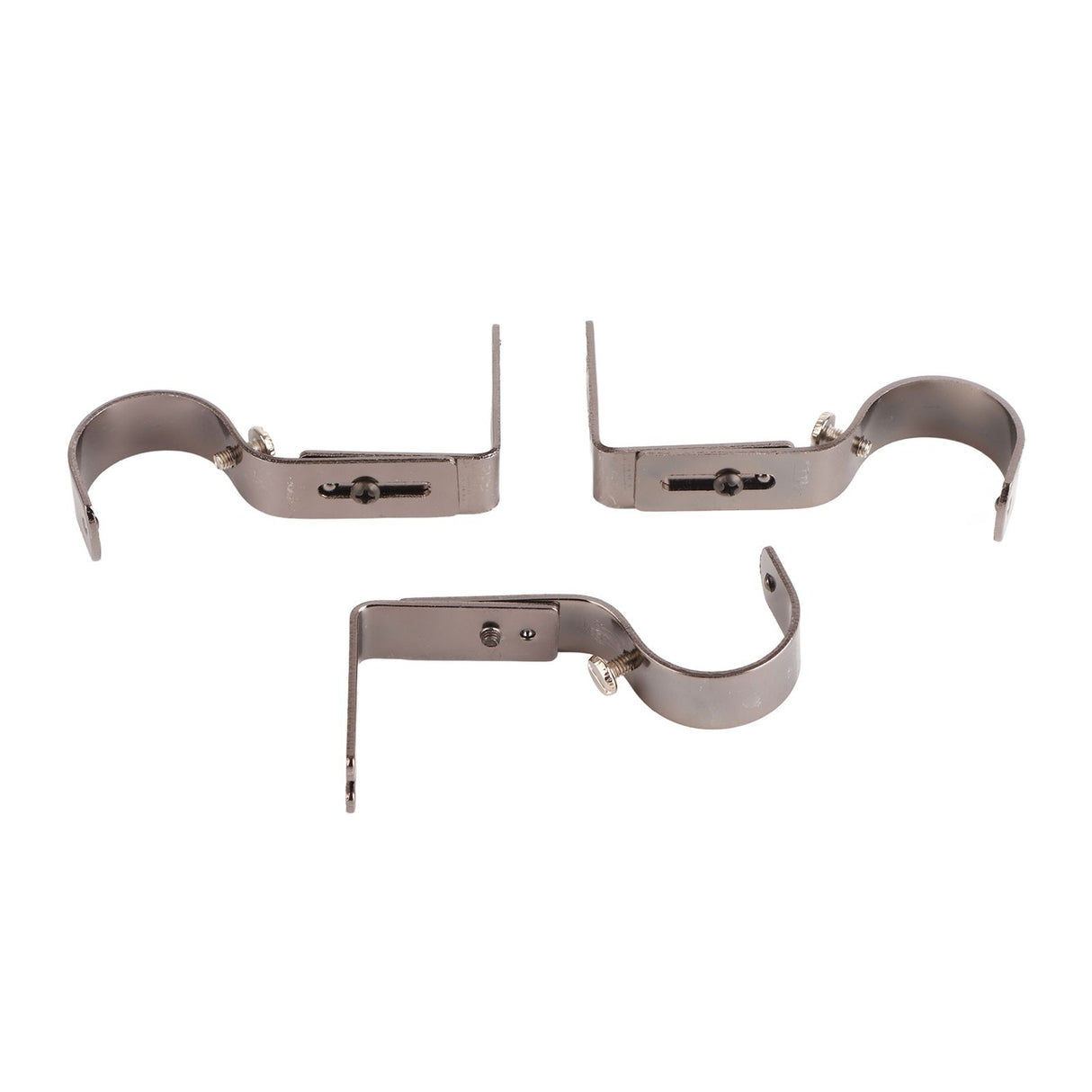 3Pcs Curtain Rod Hook Holder Iron Bracket Universal Design Home Decoration for Bedroom