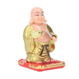 Standing Maitreya Buddha Solar Ornaments Light Energy Sensing Buddha Statue Decoration for Office Home Car Gift Small - Front View