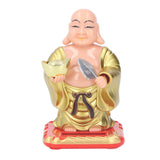 Standing Maitreya Buddha Solar Ornaments Light Energy Sensing Buddha Statue Decoration for Office Home Car Gift Small
