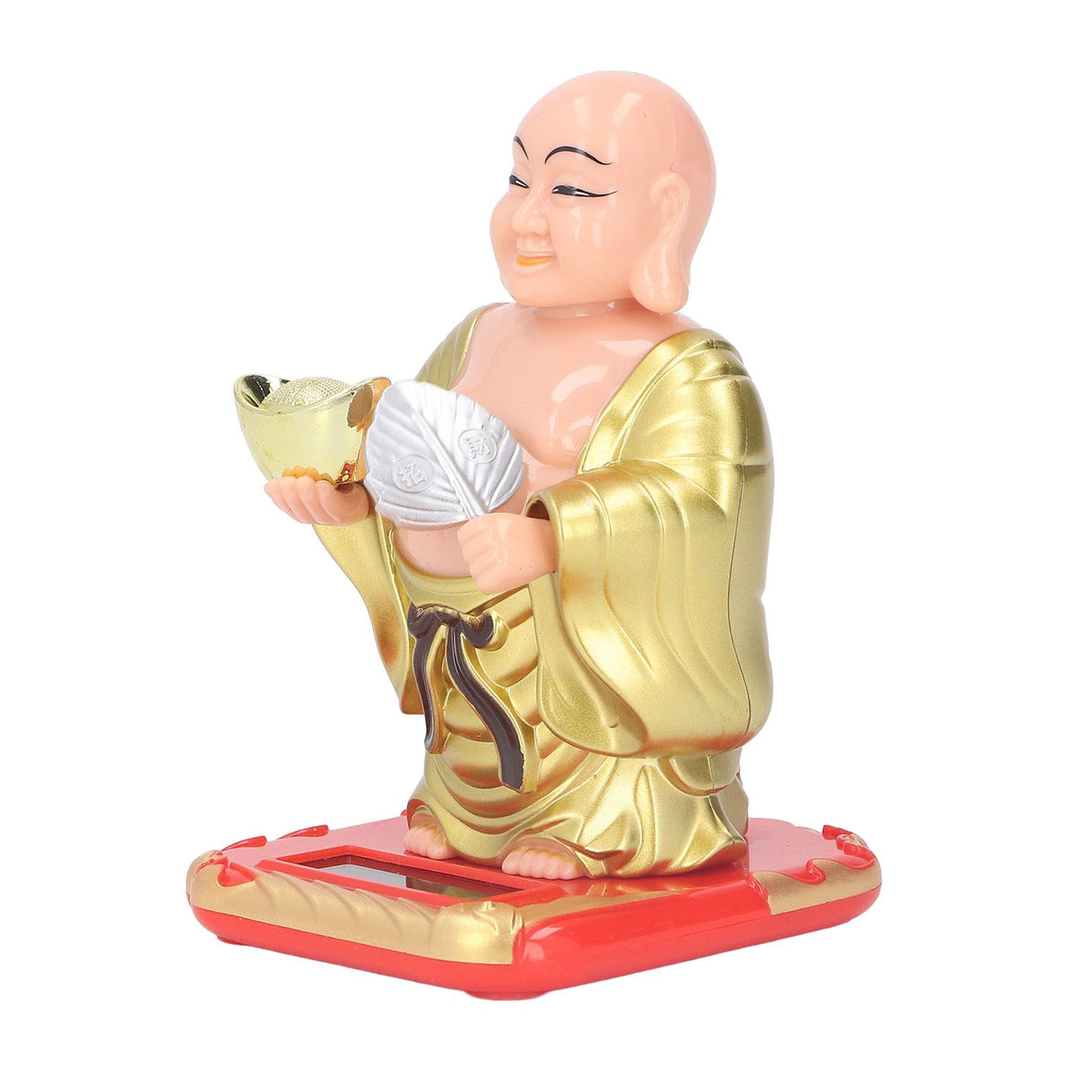 Standing Maitreya Buddha Solar Ornaments Light Energy Sensing Buddha Statue Decoration for Office Home Car Gift Small
