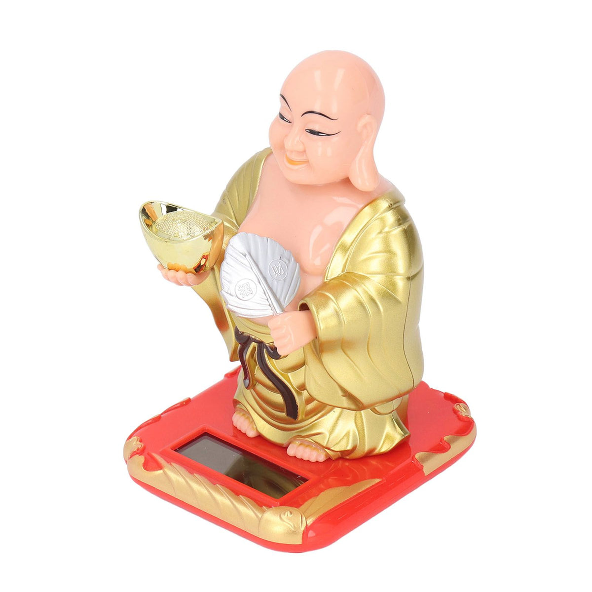 Standing Maitreya Buddha Solar Ornaments Light Energy Sensing Buddha Statue Decoration for Office Home Car Gift Small